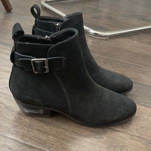 Black waterproof leather sealed seams easy care